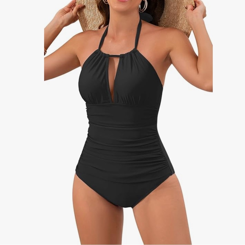 NWT B2prity Slimming One Piece Black Swimsuit, size m